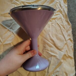 Orca Tini 13oz Stainless Steel Lilac Martini Glass Shaped Container